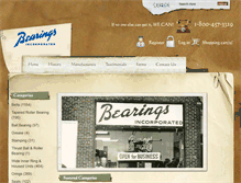 Tablet Screenshot of bearingsinc.net